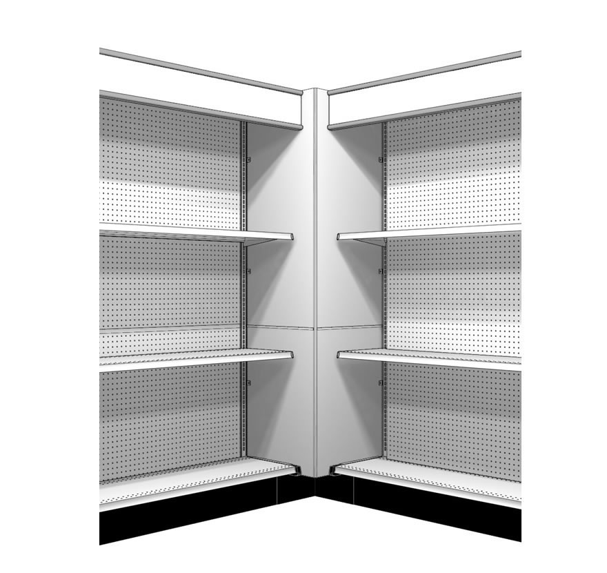 Retail Shelving Box Corner With Canopy Lozier 