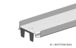 Slotwall Back Rails - Bottom Rail - Detail